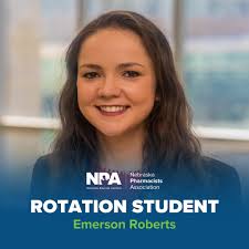 Please help us welcome our two new rotation students, Sonoor Majid and  Emerson Roberts! Sonoor is a UNMC pharmacy student and Kurdish-American  refugee from Iraq. Her passion for pharmacy stems from seeing