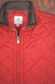 Peter Millar Quilted Zip Vest Jacket Red Burnt Orange Men S Xl Red Jacket Jackets Vest Jacket