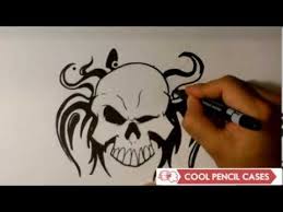 Largest selection temporary tattoos in the world (>4,000 top designs) order your temporary tattoos online now. How To Draw A Tribal Skull Tattoo Skull Drawings Youtube