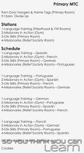 Primary Activity Missionary Training Center Stations By So You Think You Can Learn Missionary Training Center Primary Activities Missionary