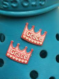 2 Grace Shoe Charms For Crocs Jibbitz Wristbands Free Uk P P Shoe Charms Crocs Charm Clothes