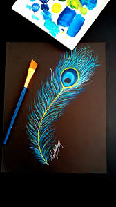 Peacock Feather Painting Acrylic Painting Art Paint Peacock Featherpainting Diy Easypainti Feather Painting Art Painting Acrylic Acrylic Painting Canvas