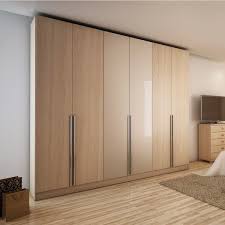 Subtle detailing in the tufted headboard with nail head trim, mother of pearl buttons on the drapery pleats and. 6 Door Natural Wood Bedroom Wardrobe Overstock 8771981
