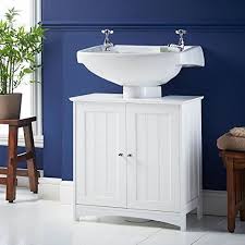 Vonhaus Meuble Sous Lavabo Salle De Bains 2 Portes 1 Etagere Blanc 60 X 30 X 60 Cm Amazon Fr Cui Meuble Sous Lavabo Salle De Bain Meuble De Salle De Bain