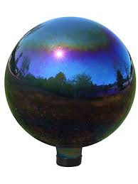Maybe you would like to learn more about one of these? Amazon Com Sunnydaze Gazing Globe Glass Mirror Ball 10 Inch Stainless Steel Rainbow Patio Lawn Garden