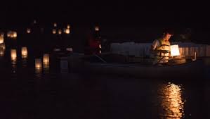 Floating lantern festival at the Morikami Museum