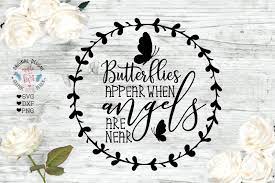 Download Free Memorial Cut File Butterflies Appear When Angels Are Near Crafter File 45345 Free Svg Png Download Gallery Design