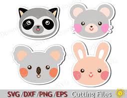 Download Cute Baby Animals Svg Png Eps Dxf Cat Dog Wolf Bunny And More Clipart Vector For Cutting Machines Sv 97144 Paper Cutting Design Bundles