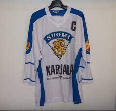 90s Finland Team Hockey Jersey 12 Suomi Karjala Cup Pullover Etsy Hockey Jersey Long Sleeve Tshirt Men Hockey