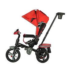 Be notified on new products, sales and birthday gifts. Evezo 302a 4 In 1 Tricycle Smart Trike Stroller Learning Bike With Push Handle For Baby Little Kids Toddlers Convertible Swivel Reclining Seat 5 Point Safety Harness Full Canopy Led Headlight Crimson Red