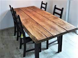 Möchtest du zum beispiel einen schlichten, geradlinigen esstisch oder doch lieber einen tisch im minimalistischen stil mit durch die alten, wieder überholten eichenbohlen und die massiven tischkufen, ist der esstisch zwar schlicht, aber doch rustikal. Eichentisch Selber Bauen Mit Baumkante Massiver Tisch Eichentisch Massiv Tisch Holztisch Esstisch
