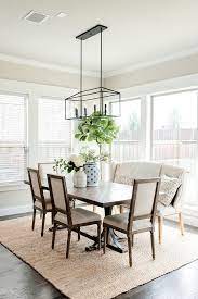 This transitional chandelier is compatible with classic and contemporary styles alike while the combination of matte black, autumn gold, and opal white offer easy coordination with a wide variety of color palettes. Inspiring Dining Room Decorating Ideas With Modern Style Neutral Dining Room Modern Dining Room Farmhouse Dining Room