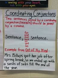 Fanboys Coordinating Conjunctions Anchor Chart Blog Post On