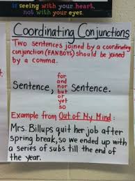 fanboys coordinating conjunctions anchor chart blog post on