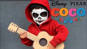 My Son As Miguel From Pixar Coco Dia De Los Muertos Mini Face Paint Tutorial Youtube