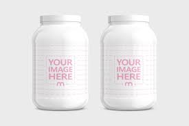 Download Double Protein Jar Mockup Mediamodifier
