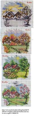 Counted cross stitch patterns are not just a great craft to enjoy but it can provide the perfect gift and even a memento of history. 78 Cross Stitch Four Seasons Ideas Cross Stitch Stitch Cross Stitch Patterns