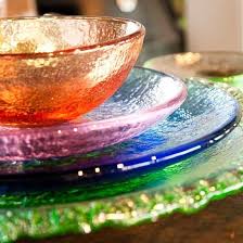 Recycled Glass 3 Piece Dinnerware Set By Fire And Light The Greener Good Recycled Glass Glass Dinnerware Glass Kitchen