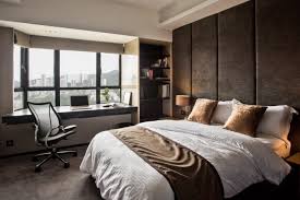 White oak walls and a built in night stand add a lot of character and personality to this contemporary living room. 10 Beautiful Master Bedrooms With Desk Setups