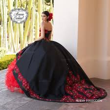 Black And Pink Charro Quince Dress Split Front Floral Charro Quinceanera Dress Ragazza M25 125 In 2020 Black Quinceanera Dresses Mexican Quinceanera Dresses White Quinceanera Dresses