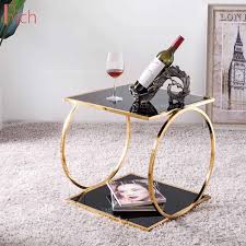 Athina marble top frame end table. New Modern Style Black Tempered Glass Side Table Gold Legs Coffee Table View Tempered Glass Table Rich Product Details From Foshan Rich Furniture Co Ltd On Alibaba Com