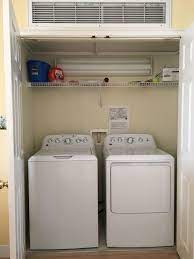 Whether they're tucked away in a closet or you have a full laundry room, remember to leave a few inches on each side for venting, wiring and heat clearance. Laundry Closet Quandary Hometalk