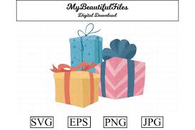 Download Christmas Presents Clipart Design Graphic By Mybeautifulfiles Creative Fabrica SVG Cut Files