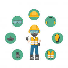 Person With Your Personal Protection Equipment And Industrial Safety Icons Industrial Safety Safety Pictures Personal Protection