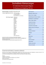 Excel ffb 221 kostenlos : Suchebiete Kleinanzeigen Magazin Neuburg Kostenlose