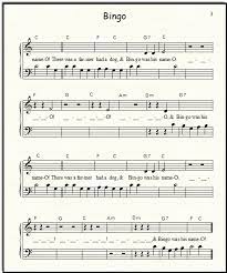 Bingo Piano Sheet Music Free