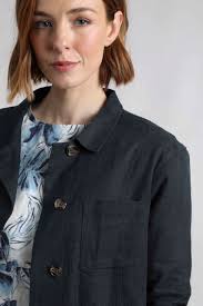 Karsten Relaxed Linen Jacket Navy
