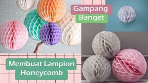 Lampion ini cocok untuk lampu meja. Cara Membuat Hiasan Gantung Lampion Diy Honeycomb Lampion Youtube