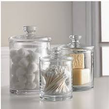 Click the image for larger image size and more details. 20 Bathroom Finds For Less Than 20 Apartment Bathroom Bathroom Storage Solutions Glass Canisters
