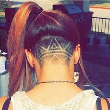 The hair is short around the sides and back with longer hair on the top. Simple Back Of Head Haircut Designs