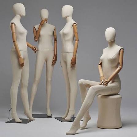 Full Body Female Mannequin Torso Display Dress Form Suede Velvet Mannequin  Torso Model For Clothing Display Wooden Hand Manikin Head For Wigs –  JELIMATE