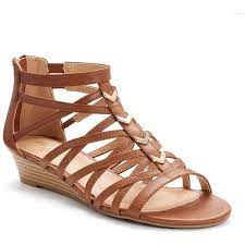 Product titlebrinley co.womens strappy gladiator flat sandals. Apt 9 Women S Wedge Gladiator Sandals 40 Liked On Polyvore Featuring Shoes Sandals B Gladiator Wedge Sandals Womens Shoes Wedges Strappy Sandals Wedge