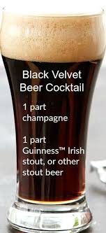 Black And Blue Beer Mix Black Velvet Beer Cocktail Receta Happy Hour Alcoholic Drink Galore Beer Mixed Drinks Cocktails Y Beer