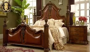 Wooden beds and lacquered beds: Antique Style Carved Teak Wood Luxury Bed Brand Royalzig