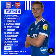 🚨 TEAM NEWS Here's how Town line up to face Arsenal U21 this evening at  Portman Road. COYB