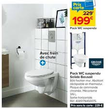 Pack wc suspendu autoportant up3duofix geberit avec plaque. Offre Pack Wc Suspendu Solido Bausail Grohe Chez Castorama