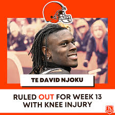 Cleveland Browns David Njoku is expected miss this week.