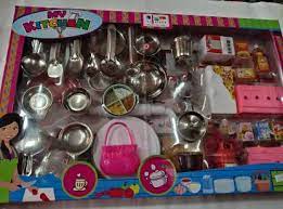 Steel kitchen set toys images for kids. Kids Creation Premium Quality Steel Kitchen Set Premium Quality Steel Kitchen Set Buy Steel Toys In India Shop For Kids Creation Products In India Flipkart Com