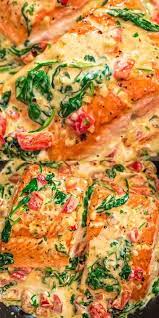 This Salmon In Roasted Pepper Sauce Makes An Absolutely Scrumptious Meal Worthy Of A Special Occasio Seafood Recipes Best Seafood Recipes Baked Salmon Recipes