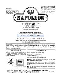 The radiant glow of the flames is enjoyed through the clear glass bead ember bed with the option of adding style enhancements like. Napoleon 2113n Installation And Operation Manual Pdf Download Manualslib