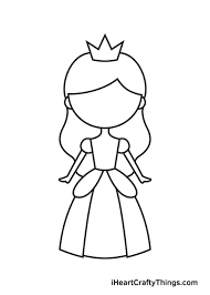 Youll learn how to draw cute whimsical images like flowers owls butterflies hot air balloons paisleys vines and more. Princess Drawing How To Draw A Princess Step By Step