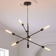 Blk Gold W White Globe Lightbulbs 299 West Elm Mobile Chandelier Large Westelm Mobile Chandelier West Elm Chandelier Modern Floor Lamps