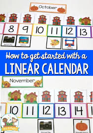 How To Make And Use A Linear Calendar In Preschool