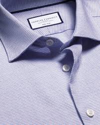 Semi-Cutaway Collar Non-Iron Stretch Texture Shirt