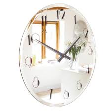 Black And Gold Mirror Uk This New Version Of Our Bevelled Mirror Wall Clock Range Features Etched Or Black Art Deco Hollywood Inspired N Mirror Wall Clock Modern Mirror Wall Wall Clock