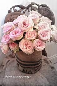 French Country Cottage Feathered Nest Friday Curly Willow Flowers Vintage Roses Rose